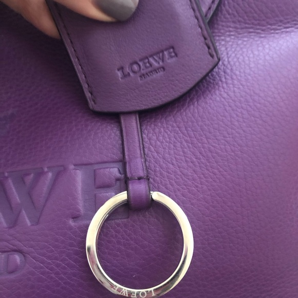 Loewe Leather Purple Tote. - Picture 5 of 8